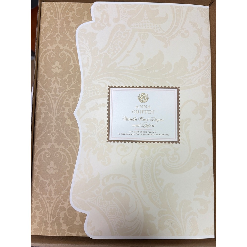 Anna Griffin Metallic Card Layers and Papers 112 Pieces Pink AG288 Scrapbooking